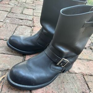 Black Leather Men's Boots